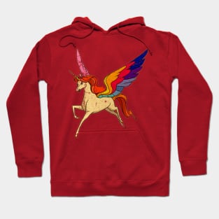 Nostalgialypse unicorn Vintage Look Design Hoodie